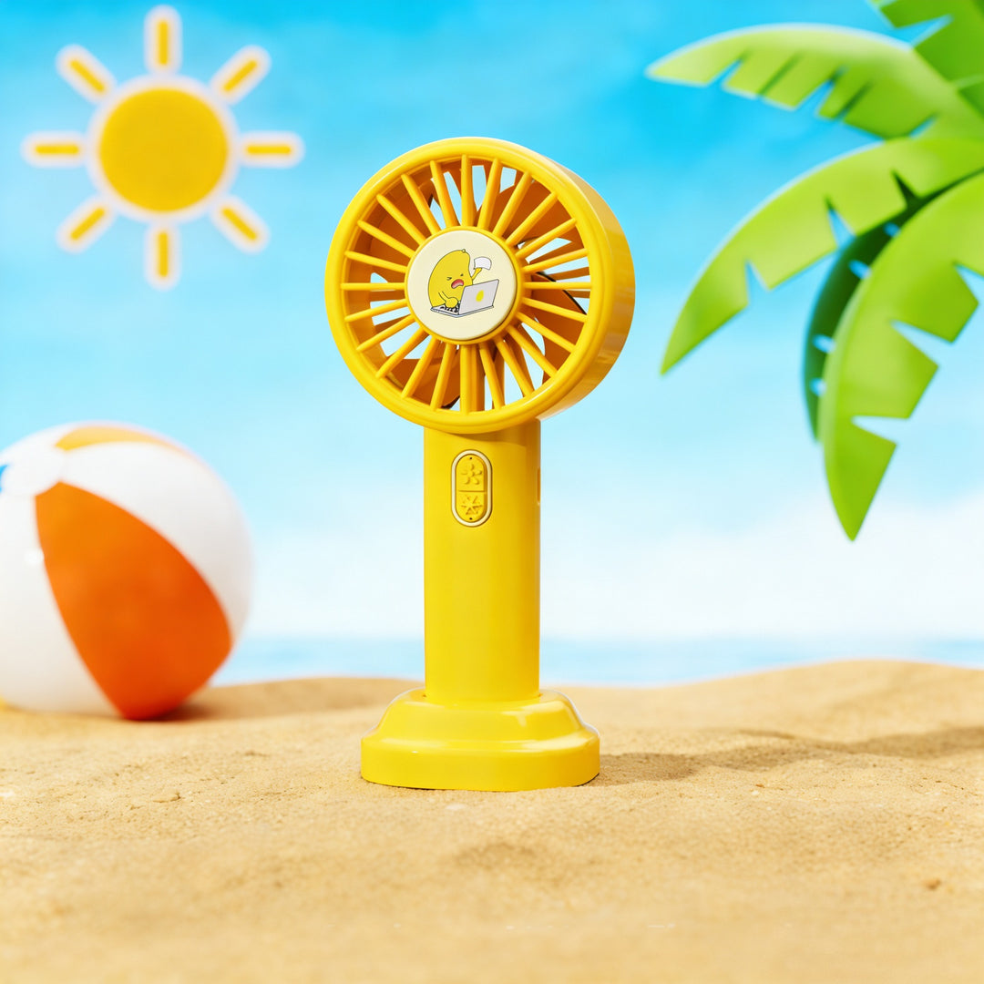 Unisex Portable Hand Fan with Cute Animal Design Bowlift