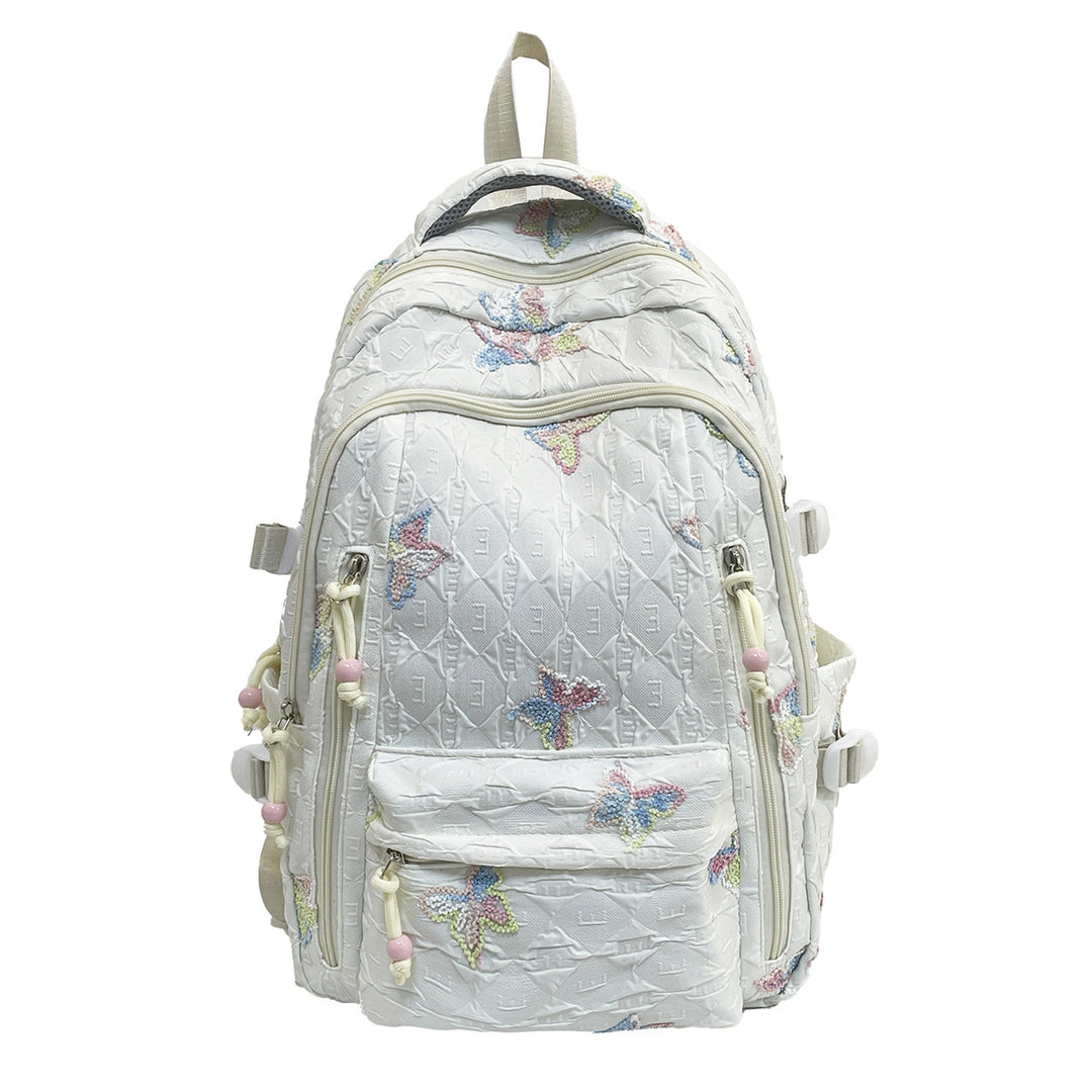 Butterfly Embellished Multi-Compartment Backpack