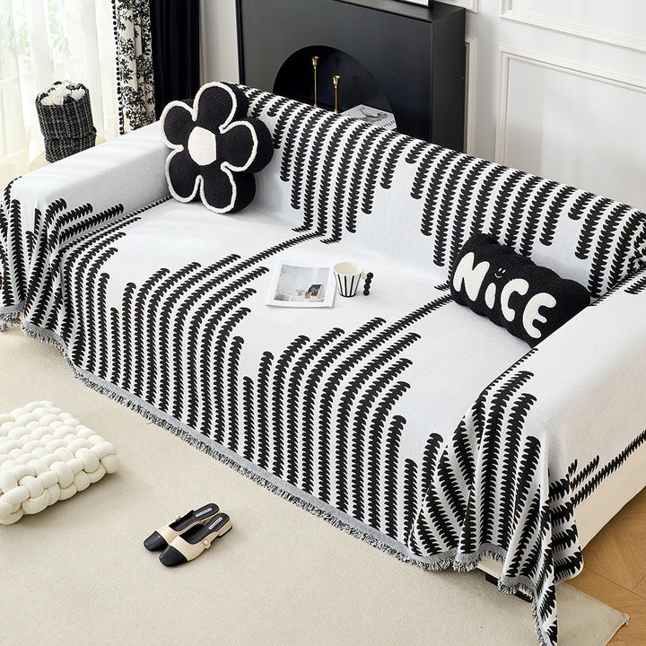Cozy Decorative Fringe Sofa Throw Blanket