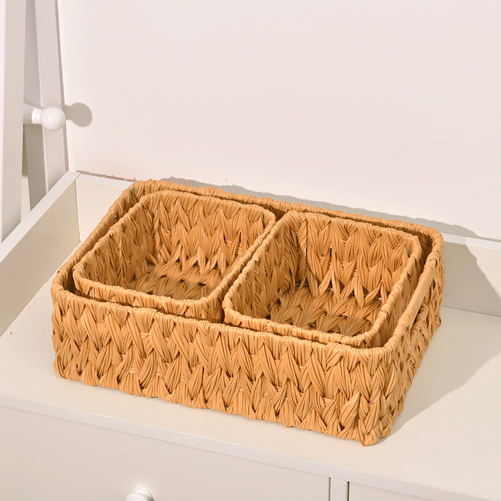 Natural Fiber Woven Storage Basket Bowlift
