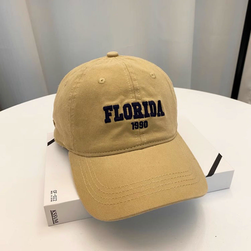 Men's Embroidered Cotton Adjustable Baseball Cap Bowlift