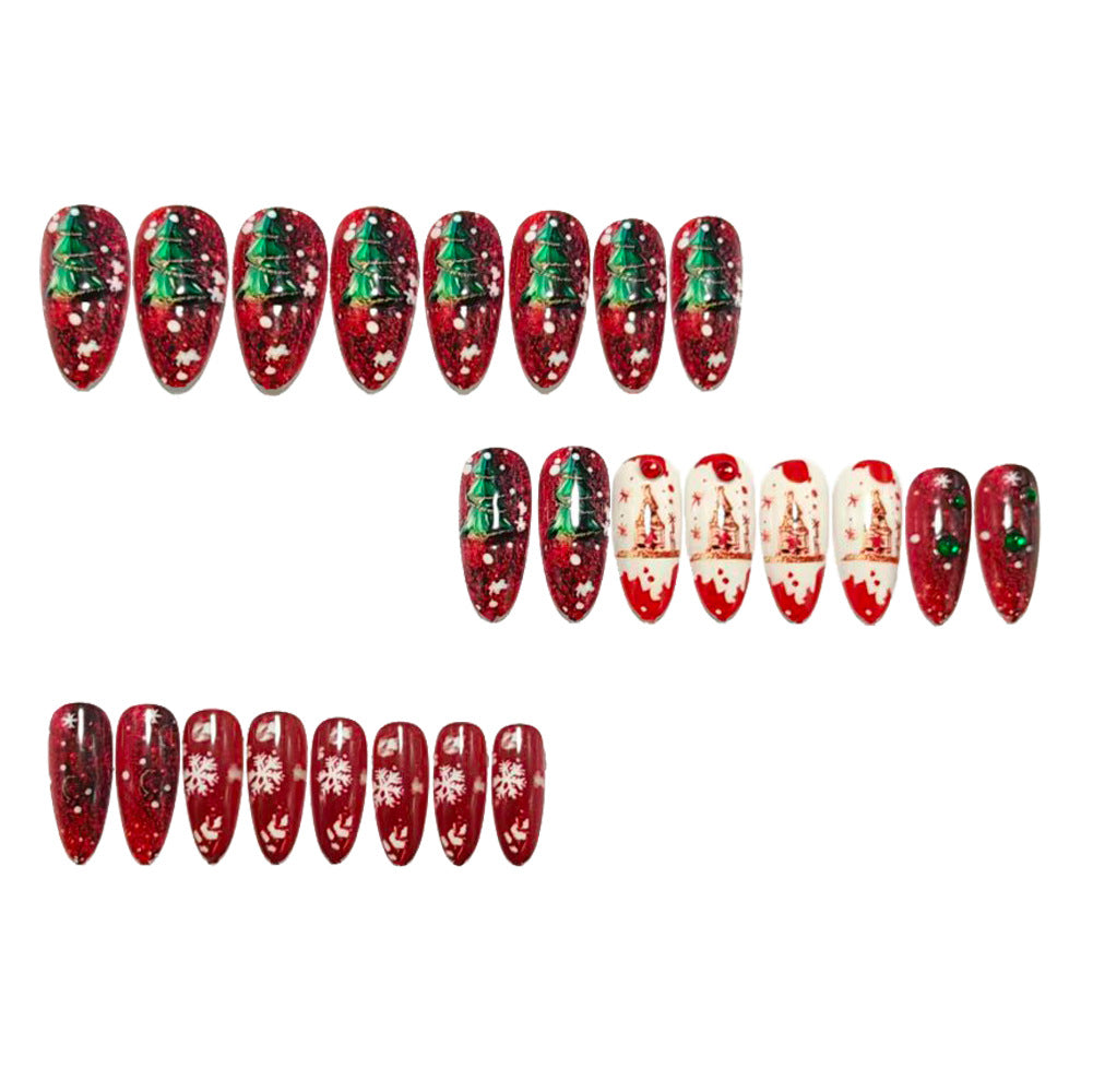 Festive artificial nails with winter motif Bowlift
