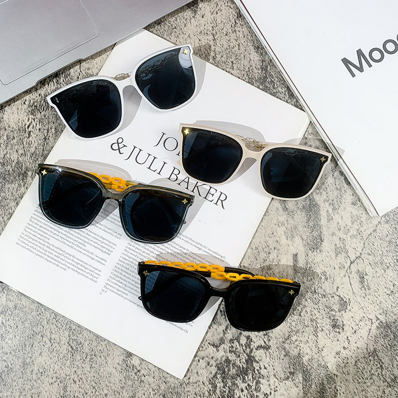 Women's extra-large sunglasses with fashionable chain frame Bowlift