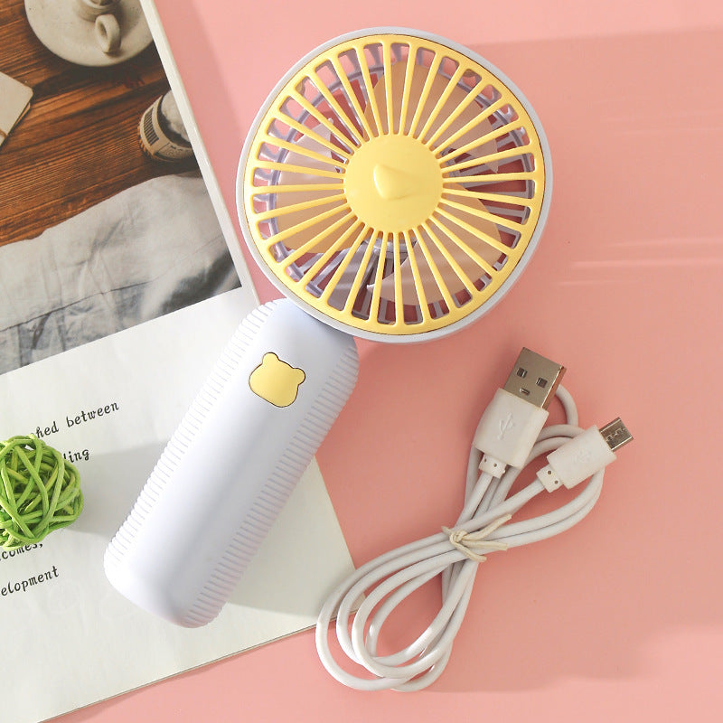 Ladies Portable Hand Fan with Cute Animal Design Bowlift