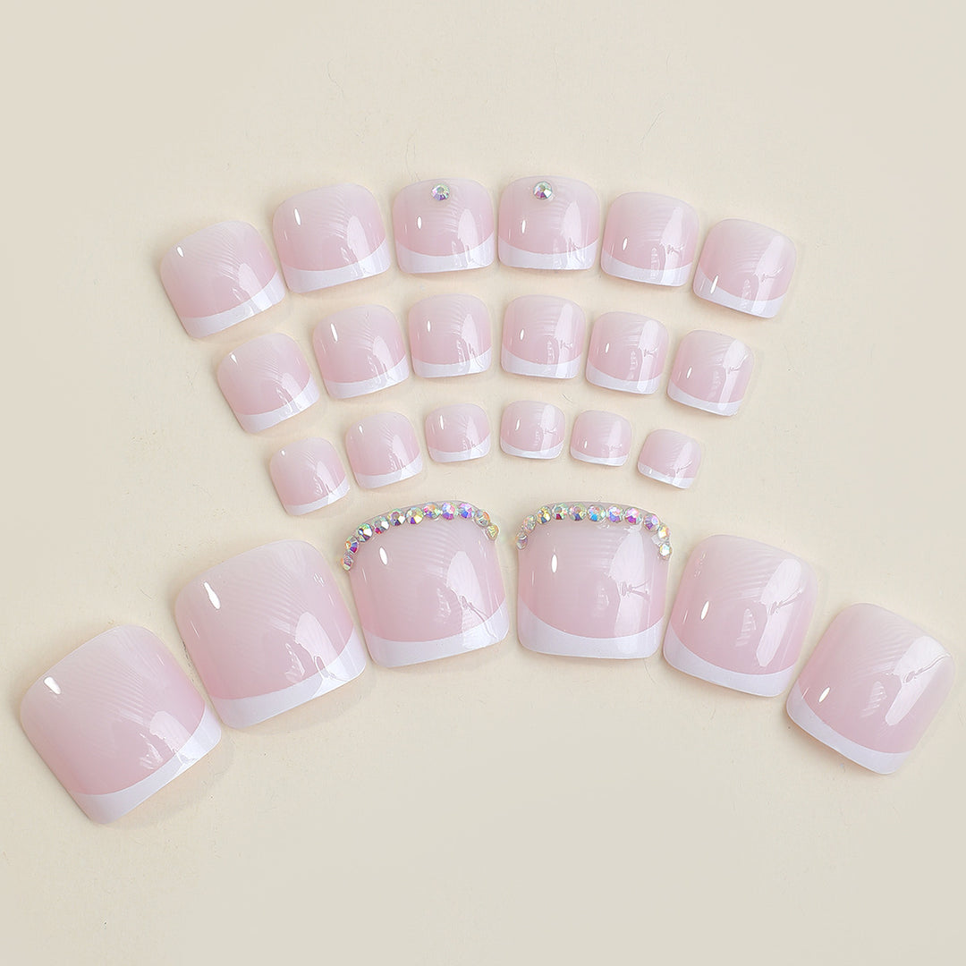 Premium Decorative Press-On Nail Set with Elegant Design Elements Bowlift