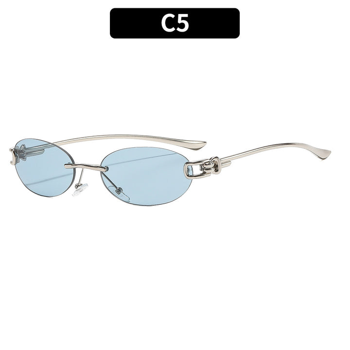 Fashionable Oval Frame Sunglasses  1787664832