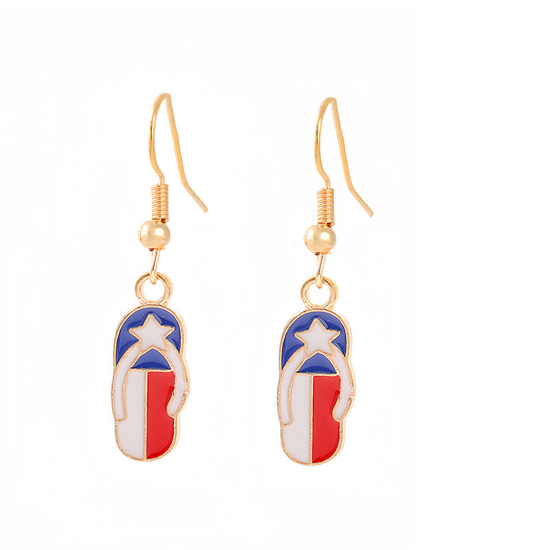 Women nan enamel horseshoe earrings with star motif and fishhook closure Bowlift