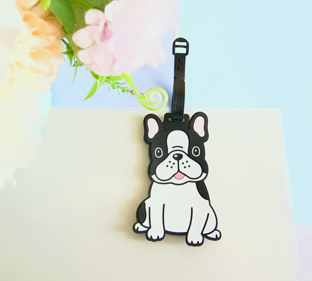 Unisex Cute French Bulldog Luggage Tag Bowlift
