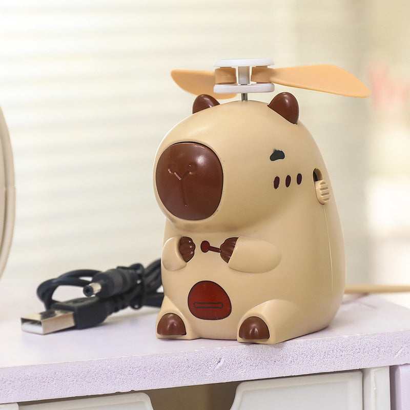 Ladies Portable Mini Fan in Cute Animal Design Bowlift