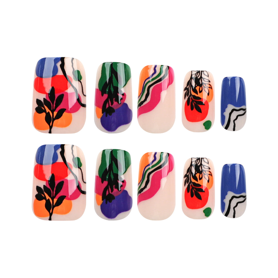 Artistic nail design with colorful accents Bowlift