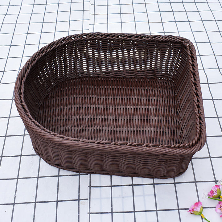 Handwoven Oval Storage Basket Bowlift