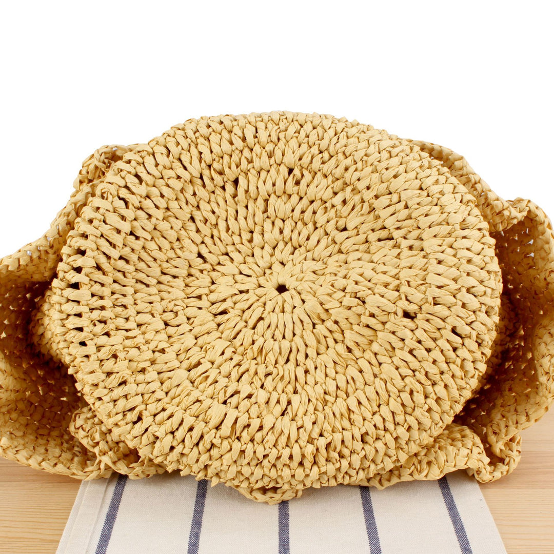 Fashionable Braided Bag with Ruffles Bowlift