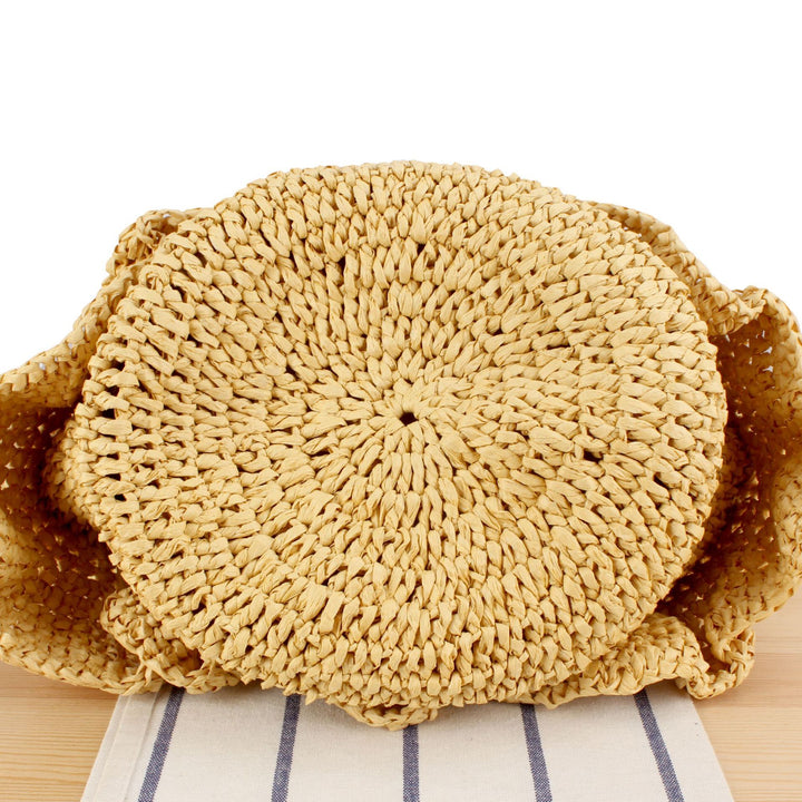 Fashionable Braided Bag with Ruffles Bowlift