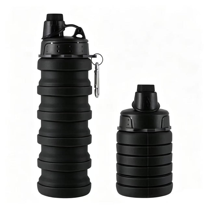Unisex Collapsible Sports Water Bottle with Carabiner Bowlift