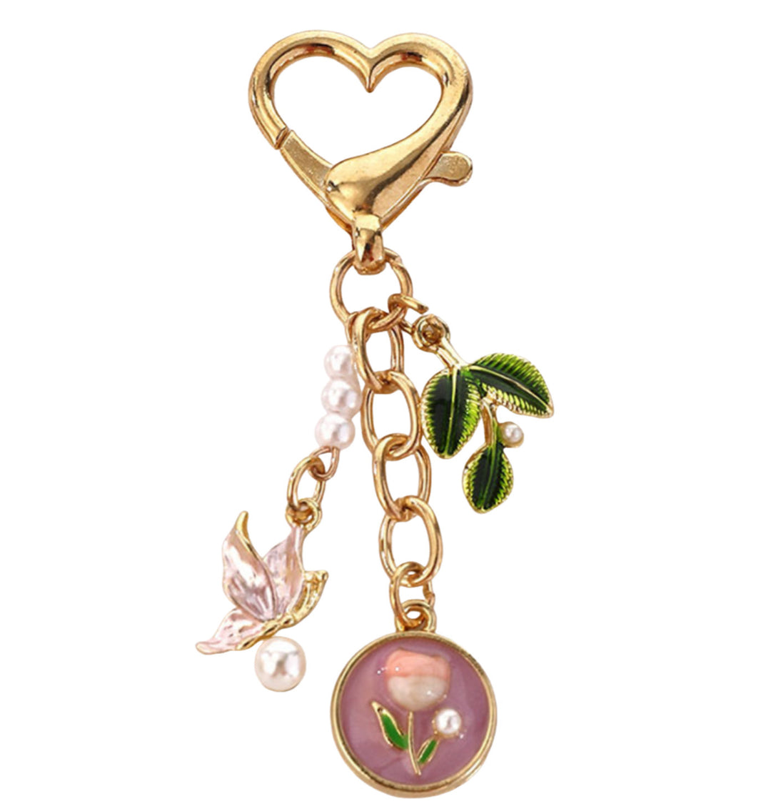 Playful keychain in rose design Bowlift