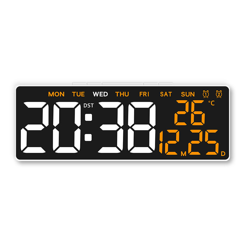Digital alarm clock with large, clear LED display and temperature display Bowlift