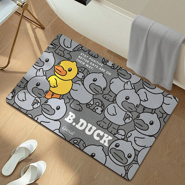 Playful Cartoon Duck Bath Mat Bowlift