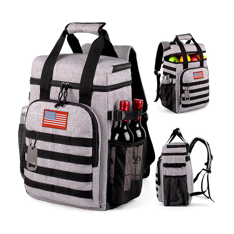 Multifunctional cooler backpack with insulating interior Bowlift
