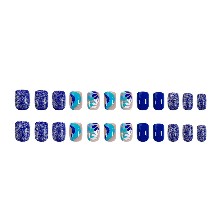 Artful nail design with floral and geometric patterns Bowlift
