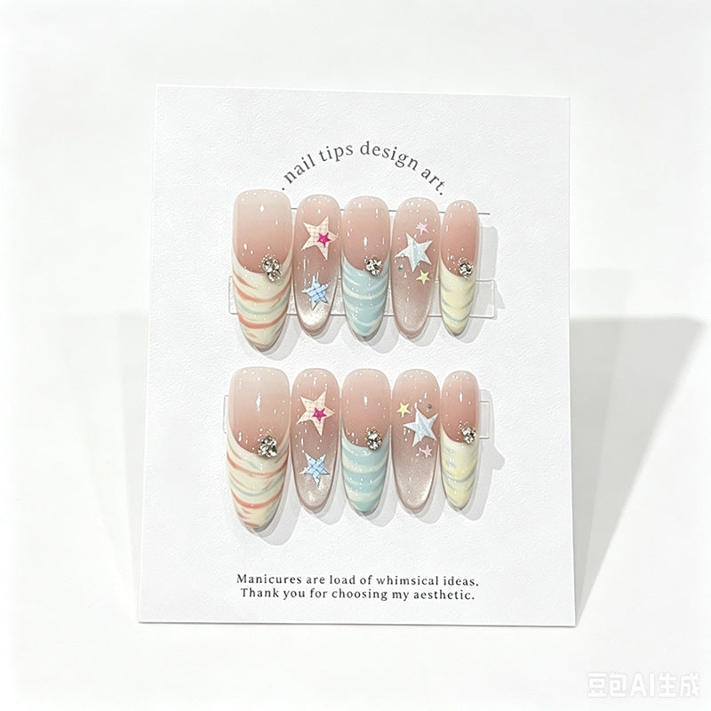 Whimsical Nail Art Press-On Set Bowlift
