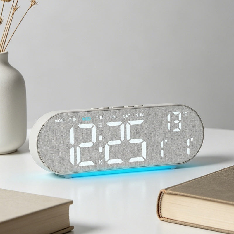 Digital alarm clock with multifunctional LED display and integrated thermometer function Bowlift