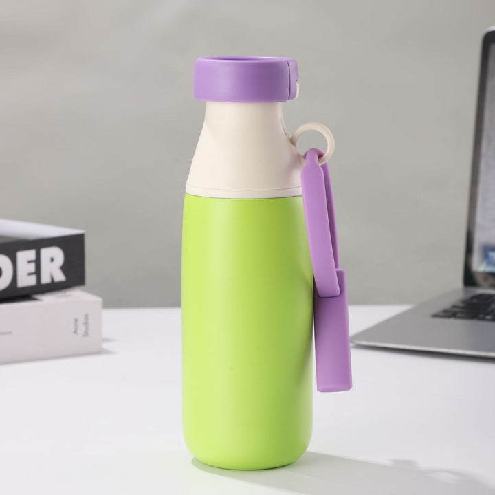Women insulated water bottle with practical carrying strap Bowlift
