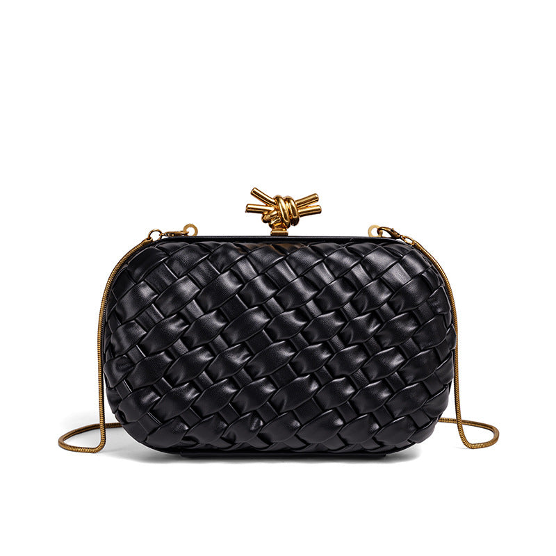 Elegant Woven Evening Clutch Bowlift