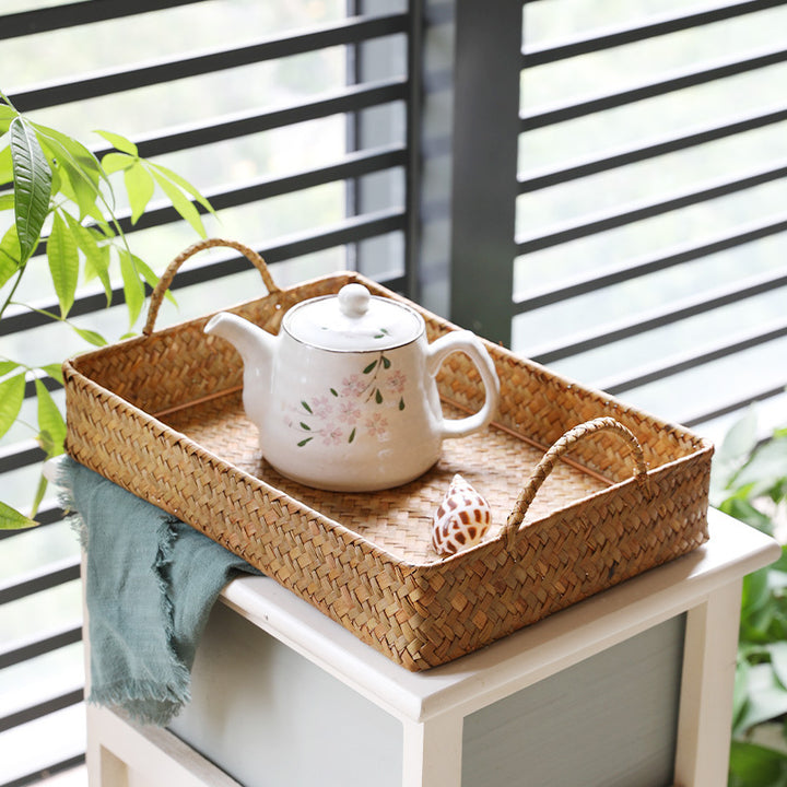 Unisex Handwoven Serving Tray Bowlift