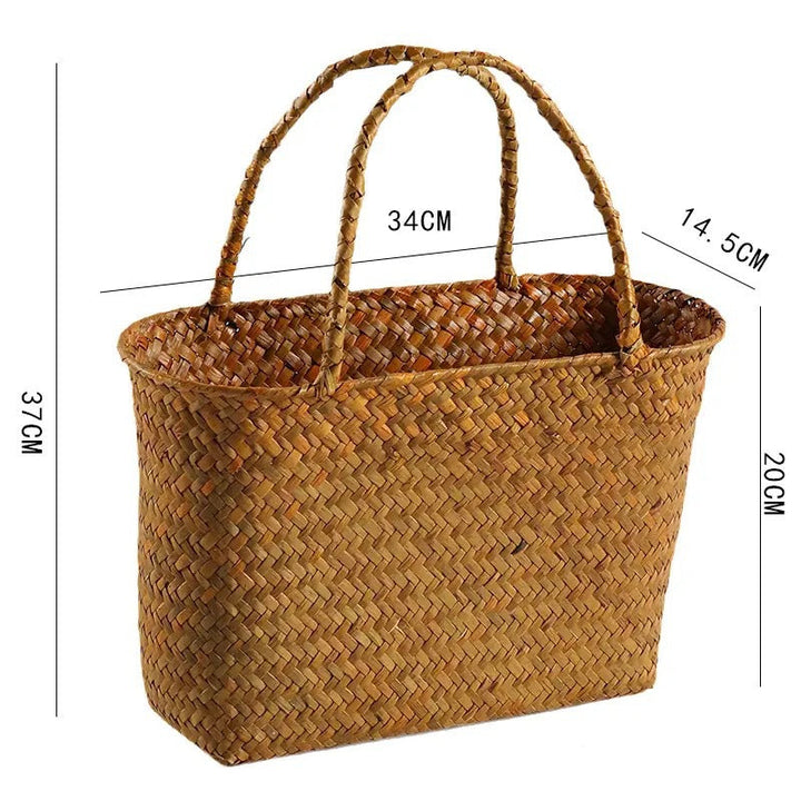 Woven Straw Shopping Basket Bowlift