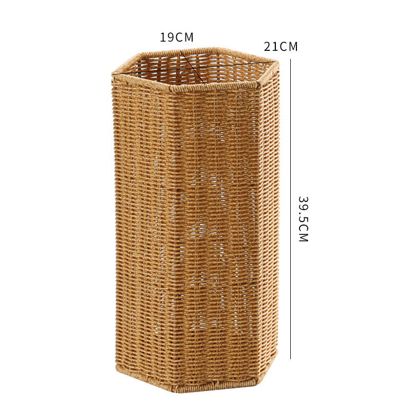 Unisex Handwoven Storage Basket with Hexagonal Shape Bowlift