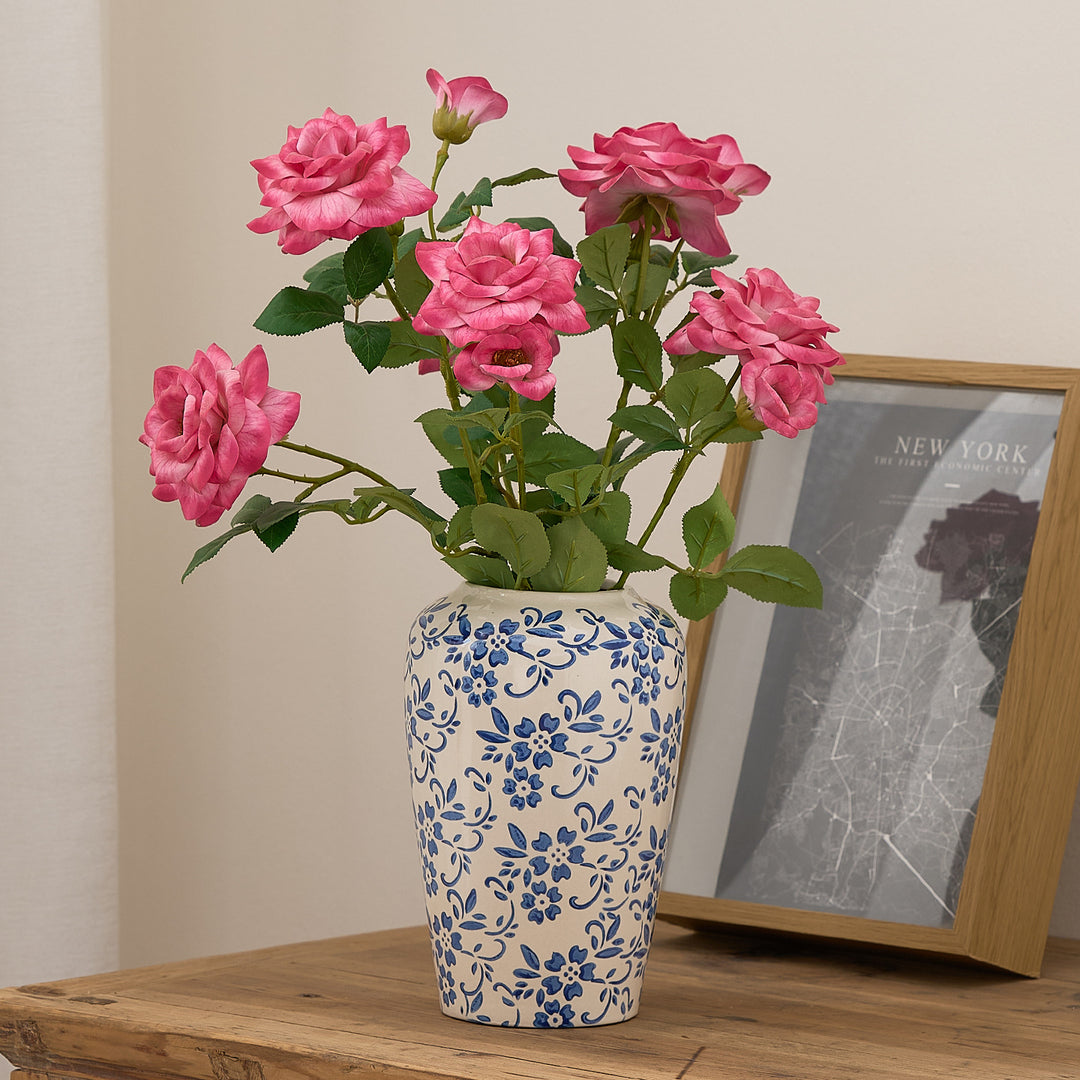 Elegant ceramic vase in floral pattern Bowlift