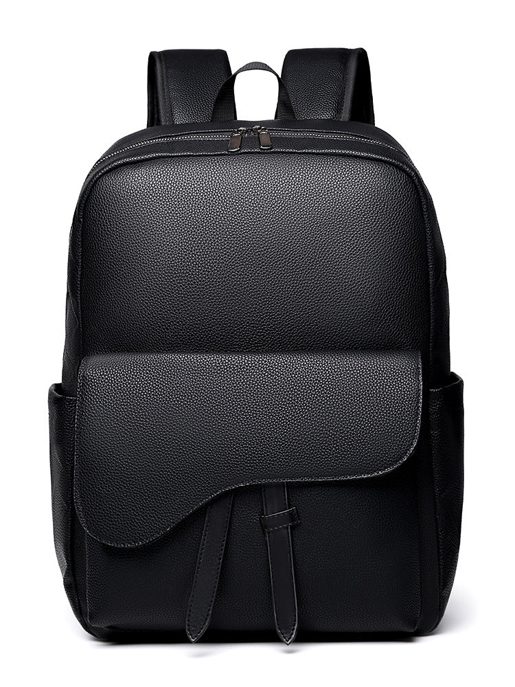 Elegant Textured Leather Backpack Bowlift