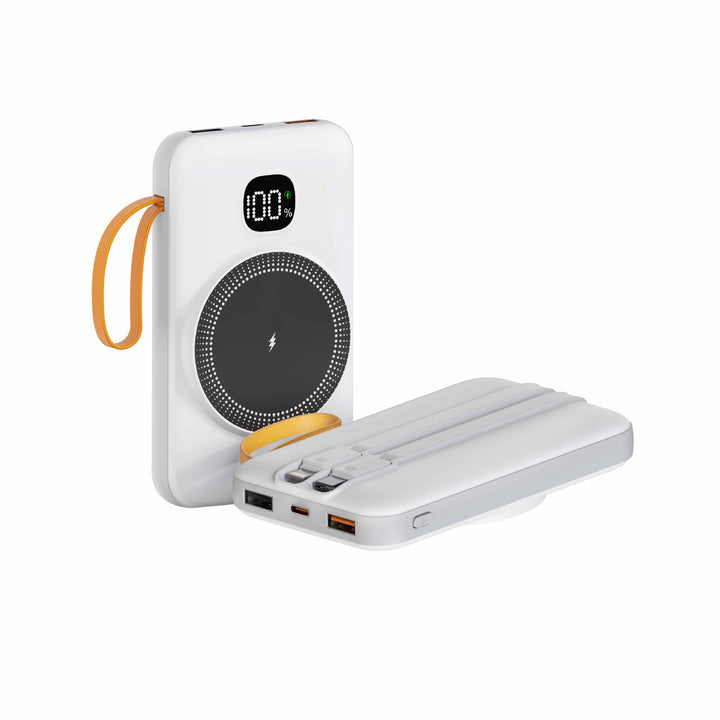 Portable power bank with integrated inductive fast charging function and LED charging status indicator Bowlift