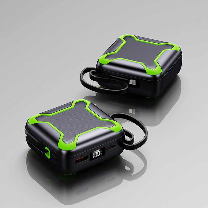 Robust power bank with integrated fast charging ports Bowlift