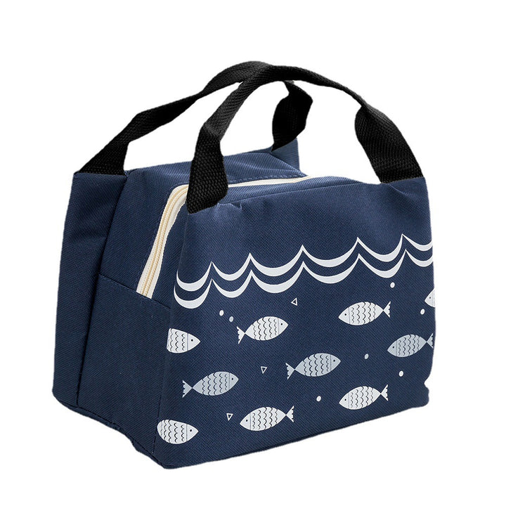 Insulated Lunch Bag with Fish Pattern