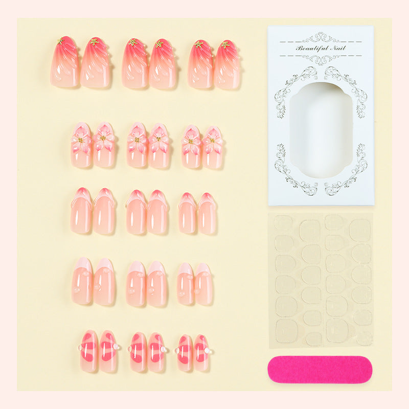 Floral Nail Art Press-On Set Bowlift
