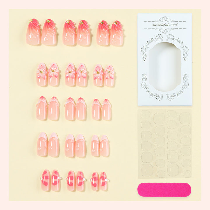Floral Nail Art Press-On Set Bowlift