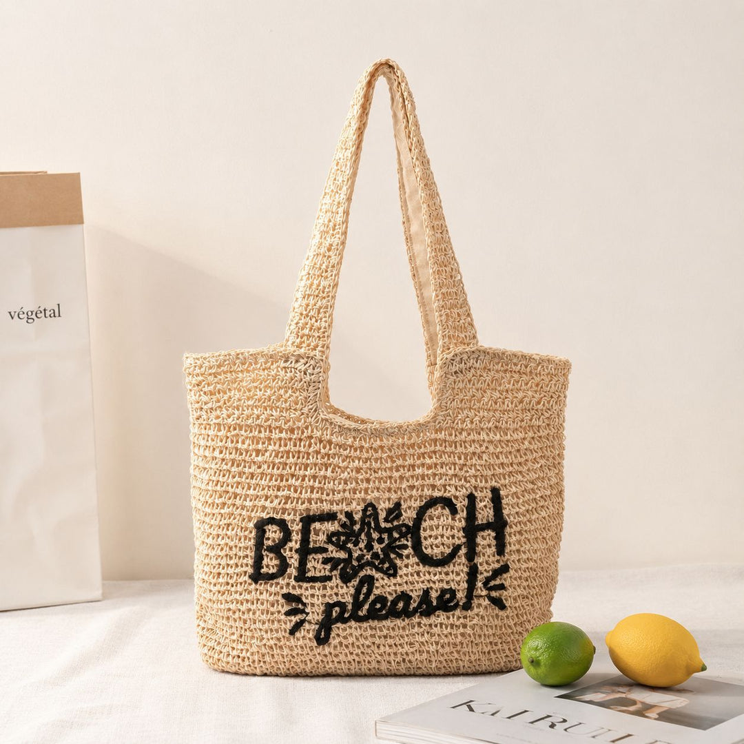 Beach bag with Embroidered Lettering Bowlift