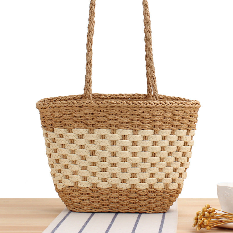 Handcrafted straw tote bag Bowlift