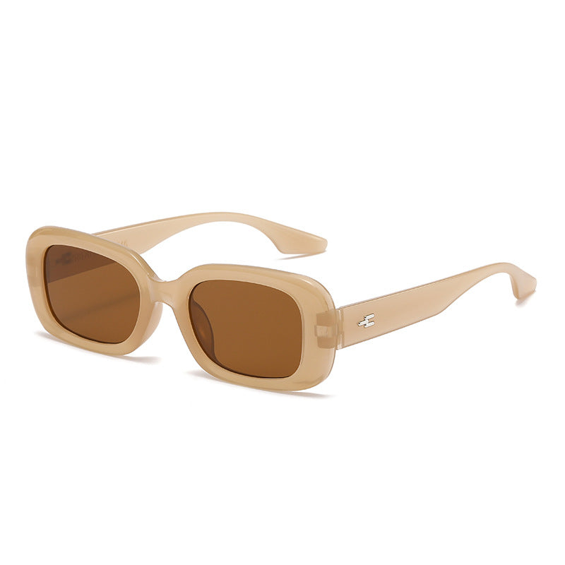 Women's fashionable square sunglasses with wide frame and UV protection Bowlift