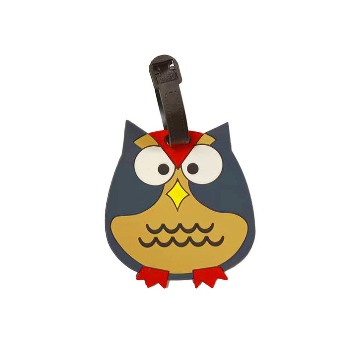 Unisex Luggage Tag in Vibrant Owl Design Bowlift