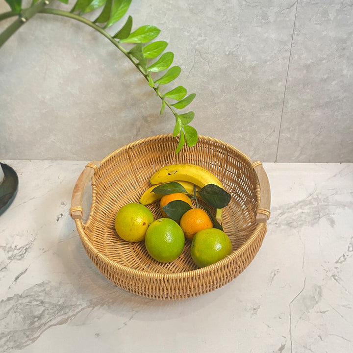 Decorative Wicker Storage Basket Bowlift