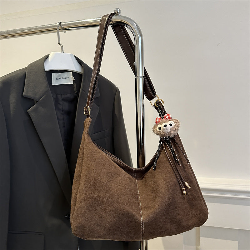 Soft Suede Hobo Handbag Bowlift