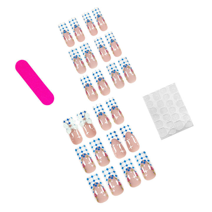 Artistic acrylic nails with playful design Bowlift