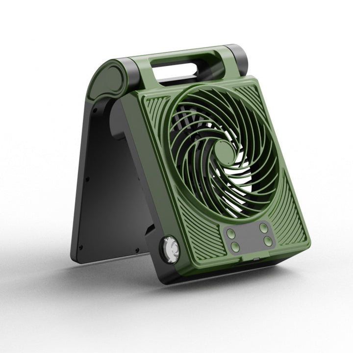 Unisex portable folding rechargeable battery fan with LED flashlight and solar charging function Bowlift