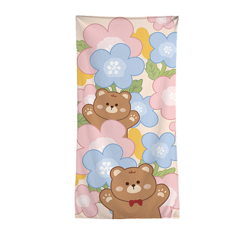Women's beach towel with vibrant palm motif Bowlift