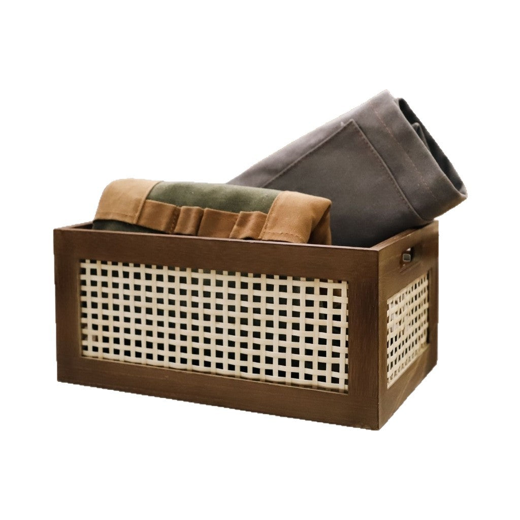 Handcrafted storage basket with natural weave for home