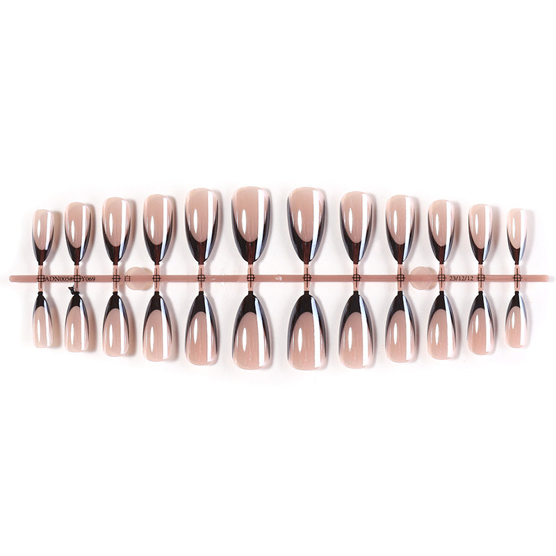 Glamorous Press-On Nail Set with High-Shine Finish and Elegant French Tips Bowlift