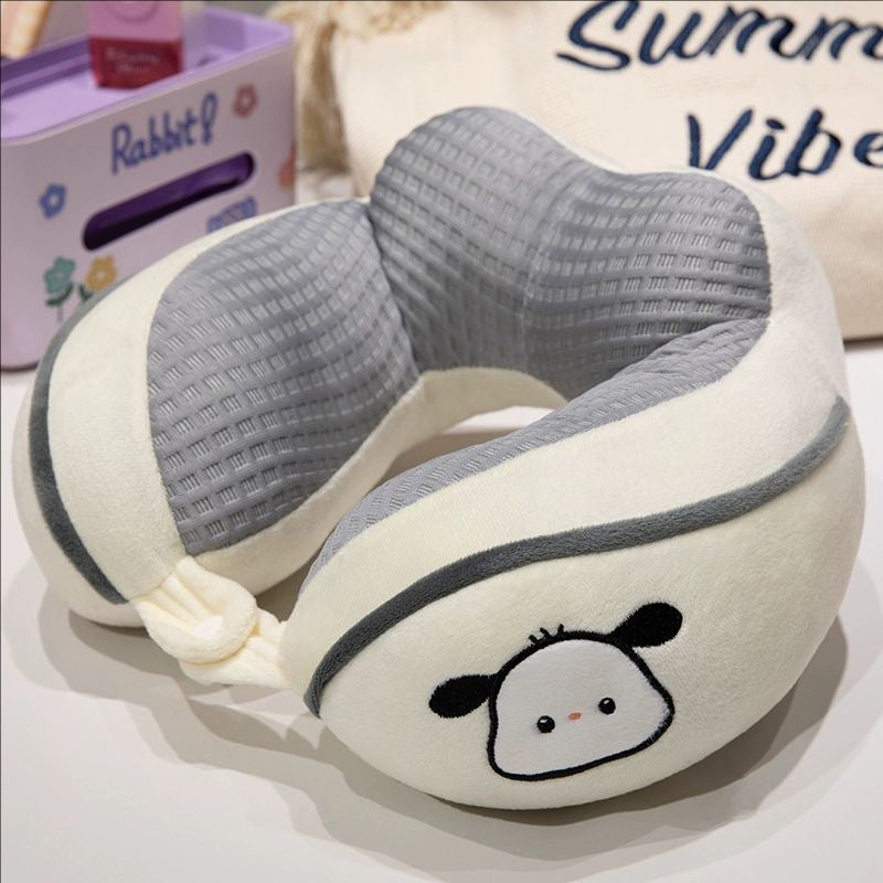 ergonomic plush neck pillow with animal motif Bowlift