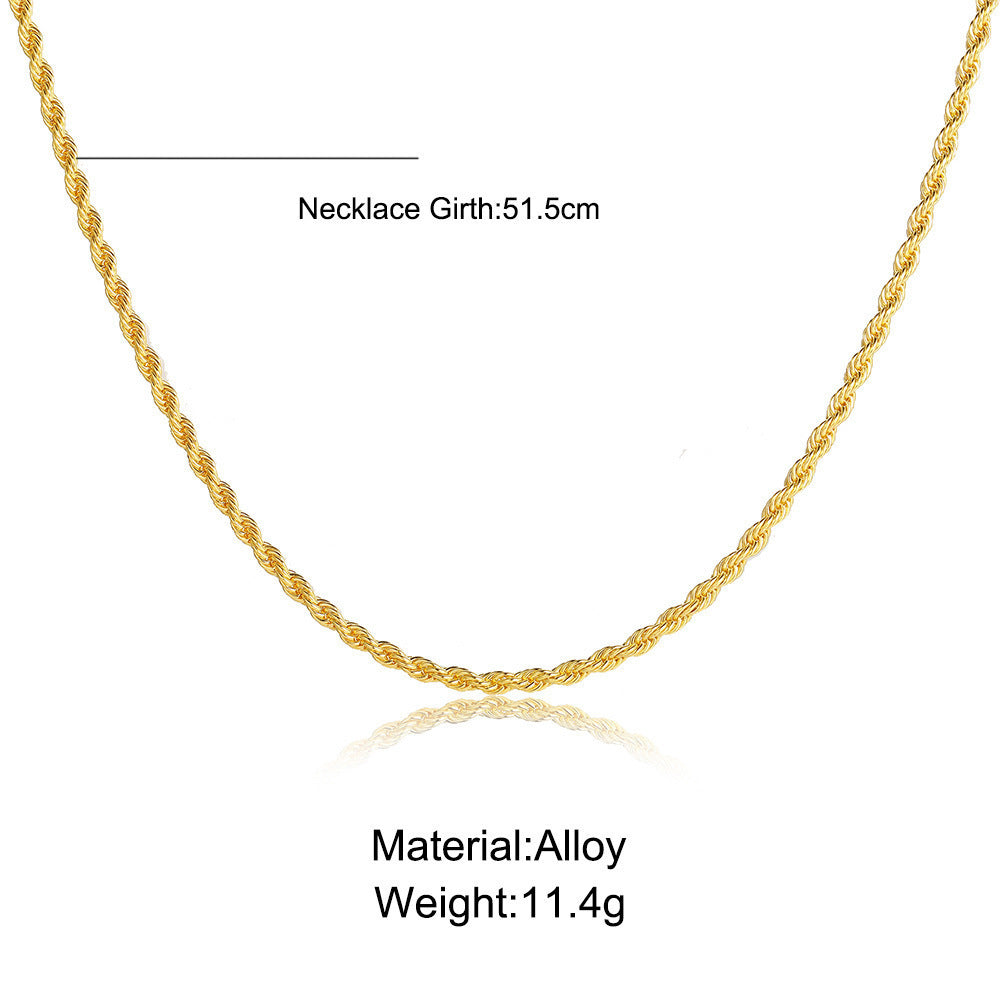 Twisted Rope Chain Necklace Bowlift